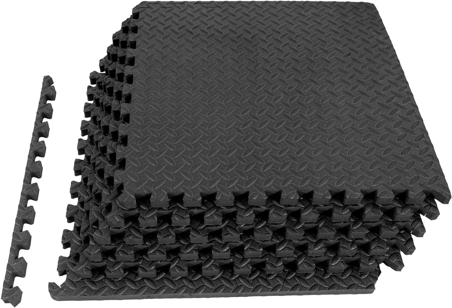 Puzzle Exercise Mat with EVA Foam Interlocking Tiles for MMA, Exercise, Gymnastics and Home Gym Protective Flooring, Multiple Sizes