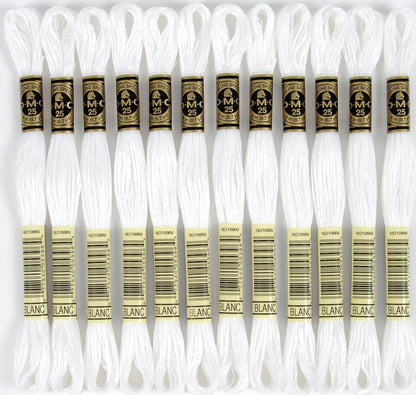 6-Strand Embroidery Cotton 8.7Yd-White