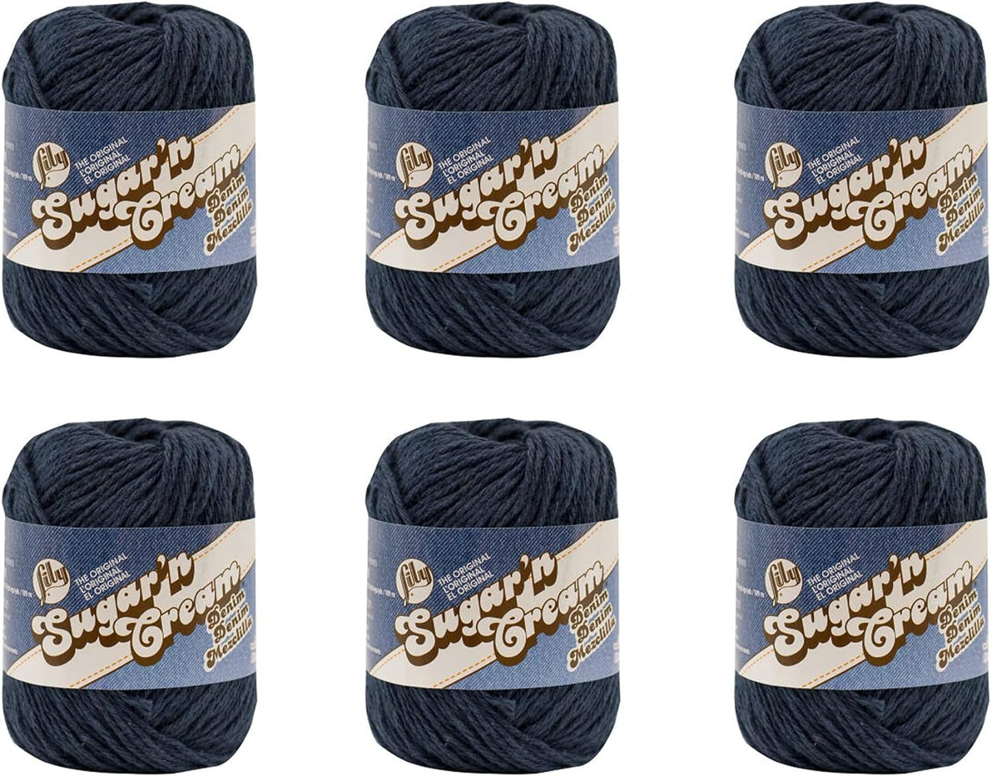 Sugar 'N Cream the Original Solid Yarn, 2.5Oz, Medium 4 Gauge, 100% Cotton - Ecru - Machine Wash & Dry