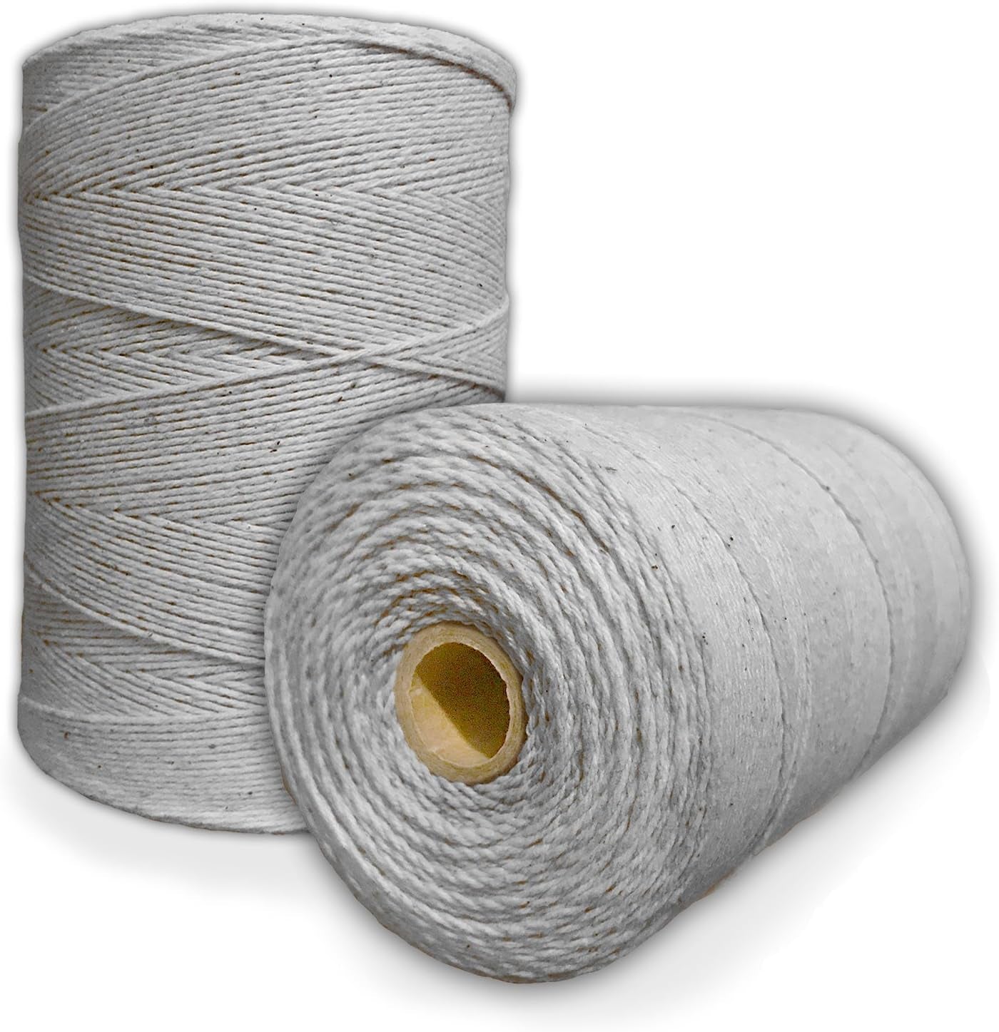 Durable Loom Warp Thread (Natural/Off White), One Spool, 8/4 Warp Yarn (800 Yards), Perfect for Weaving: Carpet, Tapestry, Rug, Blanket or Pattern - Warping Thread for Any Loom