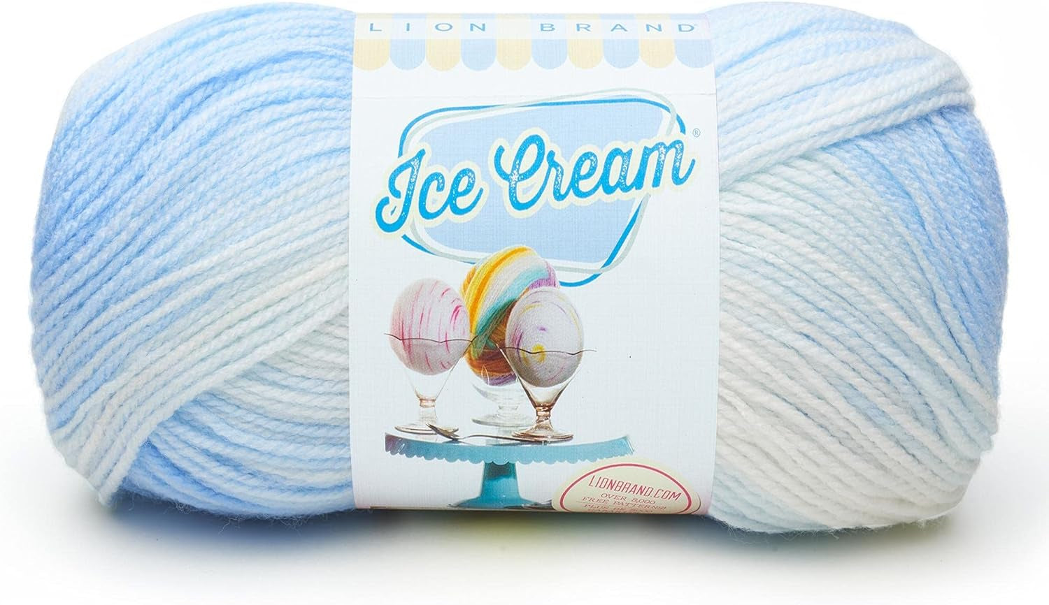 (1 Skein) Ice Cream Baby Yarn, Moon Mist, 1182 Foot (Pack of 1)