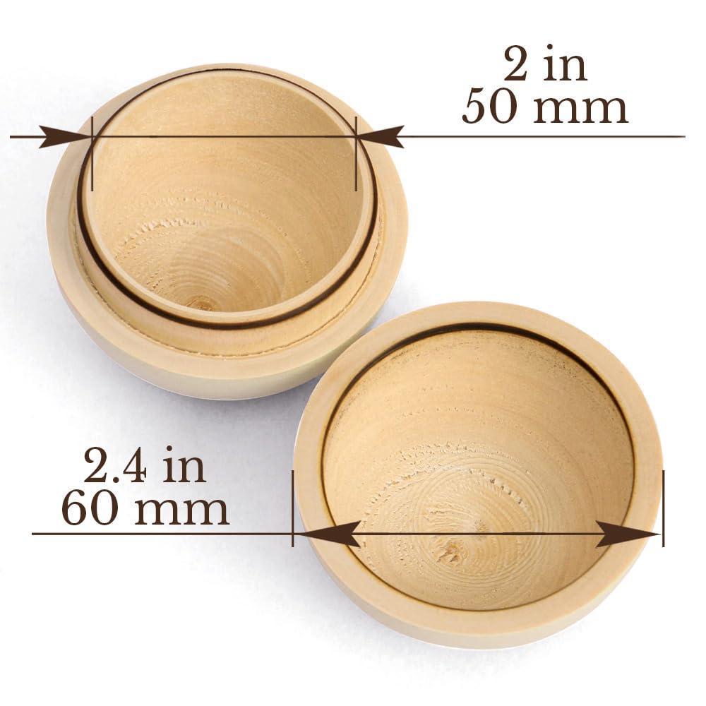 Rustic Woodcraft Supplies   10 Hollow Wooden Spheres 2.4 Inch   Unfinished Wood