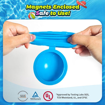 SOPPYCID 12 Pcs Reusable Water Balloons, Pool Beach Water Toys for Boys and Girls, Outdoor Summer Toys for Kids Ages 3-12, Magnetic Water Ball for Outdoor Activities
