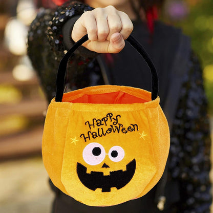 2 Pieces Halloween Trick or Treat Bags for Kids Candy Gags Large Reusable Pumpkin Bags Tote Bags Canvas Bag for Trick or Treating Party Favor Bags for Halloween