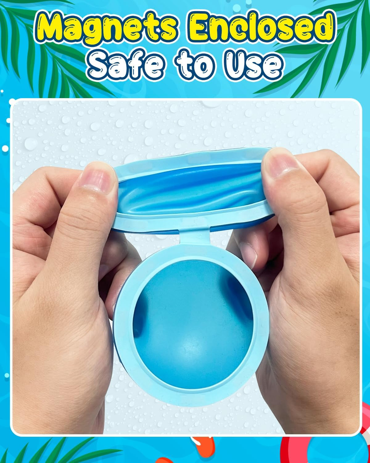 Reusable Water Balloons for Kids - 【12 Pack】 Magnetic Silicone Water Bomb with Mesh Bag, Summer Toys Swimming Pool Party Supplies Bath Toy Outdoor Idea Gift for Kids