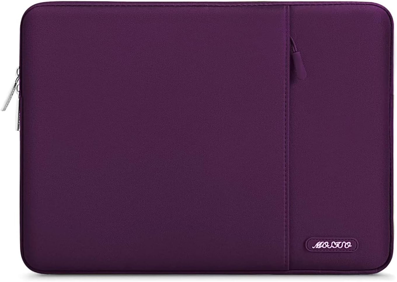 Laptop Sleeve Bag Compatible with Macbook Air/Pro, 13-13.3 Inch Notebook, Compatible with Macbook Pro 14 Inch M3 M2 M1 Chip Pro Max 2024-2021, Polyester Vertical Case with Pocket,Magenta Purple