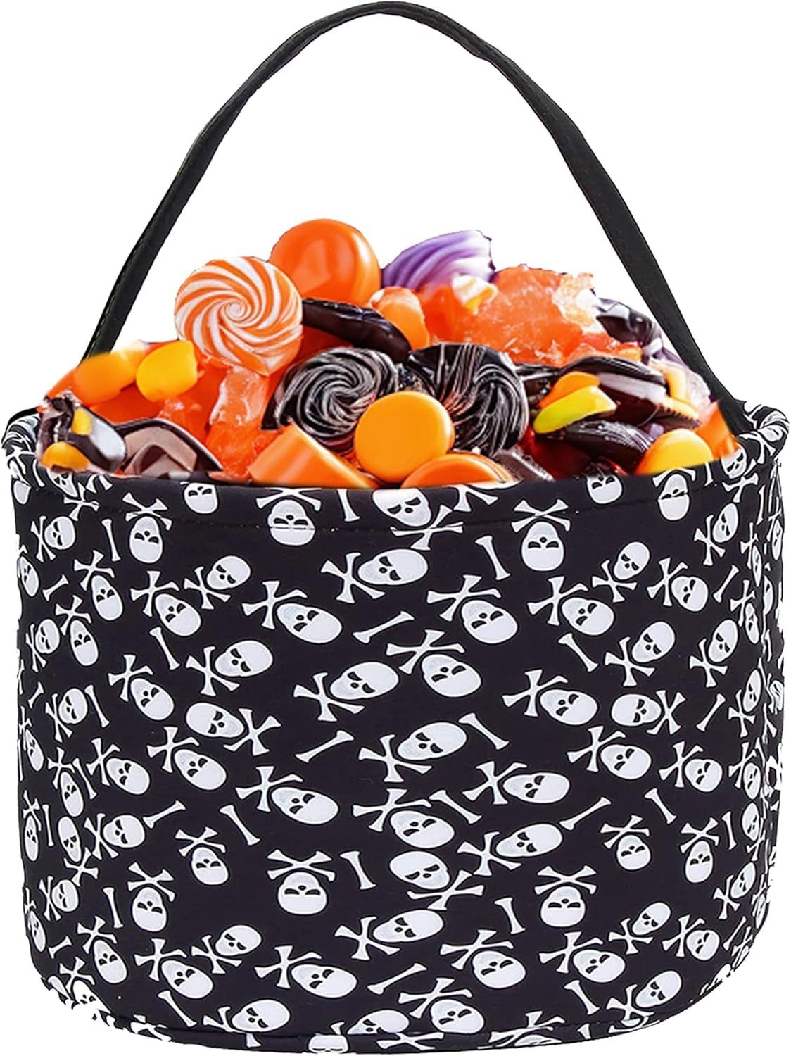 Halloween Trick or Treat Bag Halloween Candy Bucket Fabric Tote Gift Candy Bag Candy Polka Dot Skull Pumpkin Stripe Halloween Party Favors