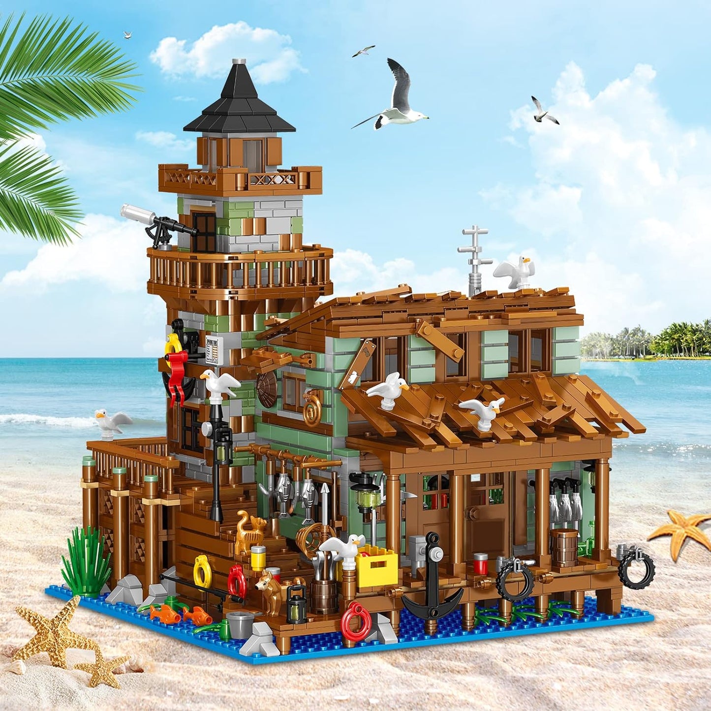 Harbour Hotel Mini Bricks Building Kit, Ideas Creative Architecture Building Toys Birthday Gift for Adult Boys Girls -2142 Pieces