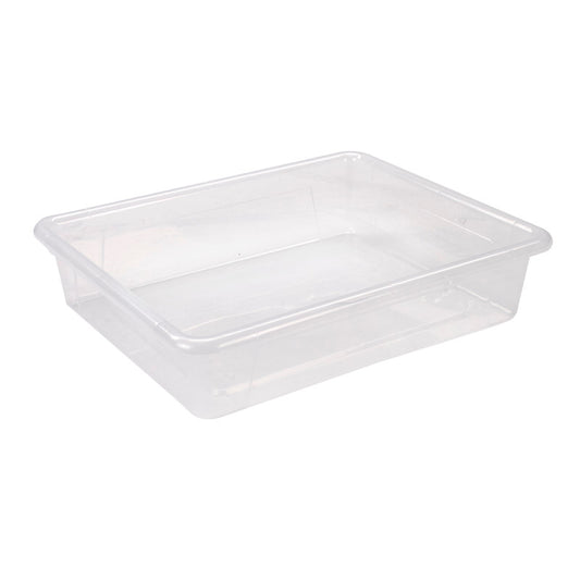 Flat Storage Tray, Clear, Pack of 5