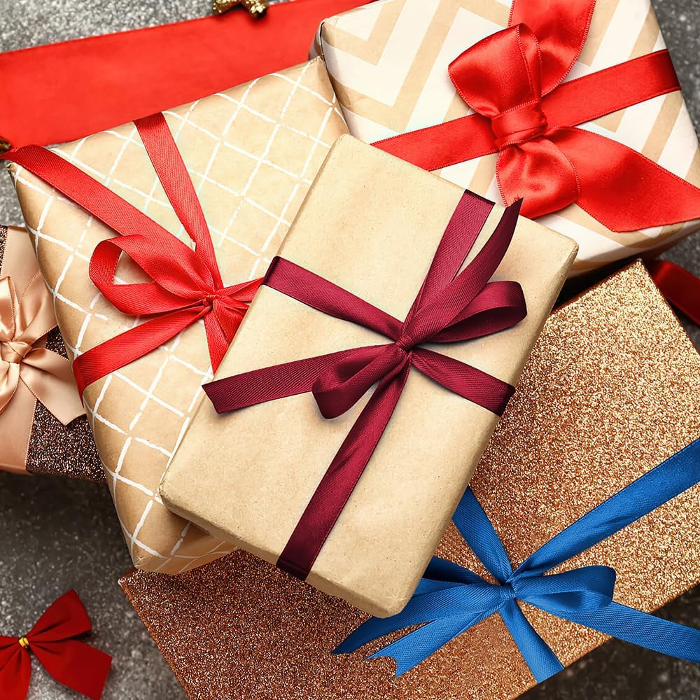 Black Ribbon for Gift Wrapping 3/8 Inch 25 Yds Halloween Ribbon Fall Ribbon Ribbon for Flower Bouquet Fathers Day Thin Ribbons for Crafts Christmas Tree Black Satin Ribbon for Hair Graduation Wedding