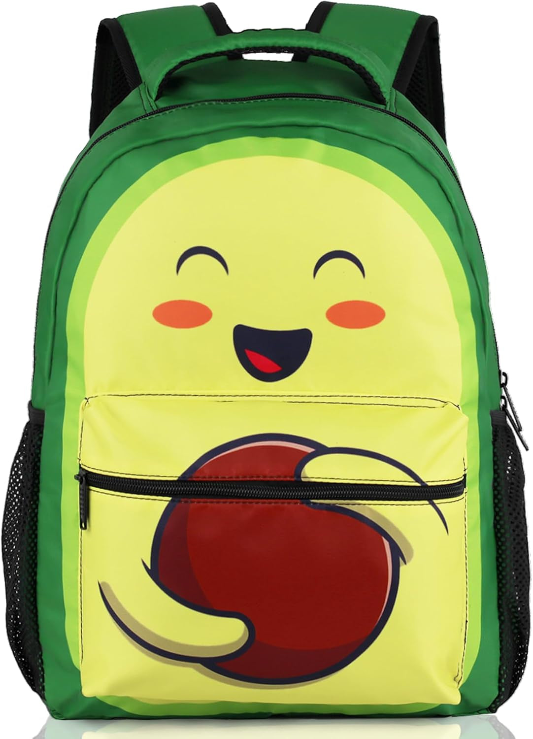 Cute Avocado Backpack for Boys Girls, Laptop Travel Laptop Daypack School Bag with Multiple Pockets for Kids 17 Inch
