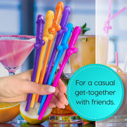 10Pcs Drink Straw for Adults Bridal Shower Birthday Party Wedding Favor Decor