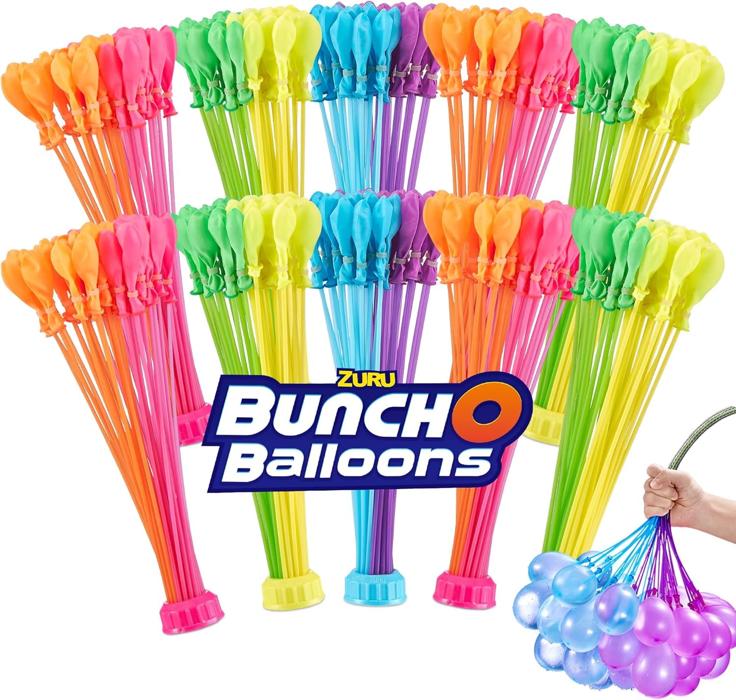 Multi-Colored (10 Bunches) by , 350+ Rapid-Filling Self-Sealing Instant Water Balloons for Outdoor Family, Children Summer Fun - Total (100 Balloons) Colors May Vary