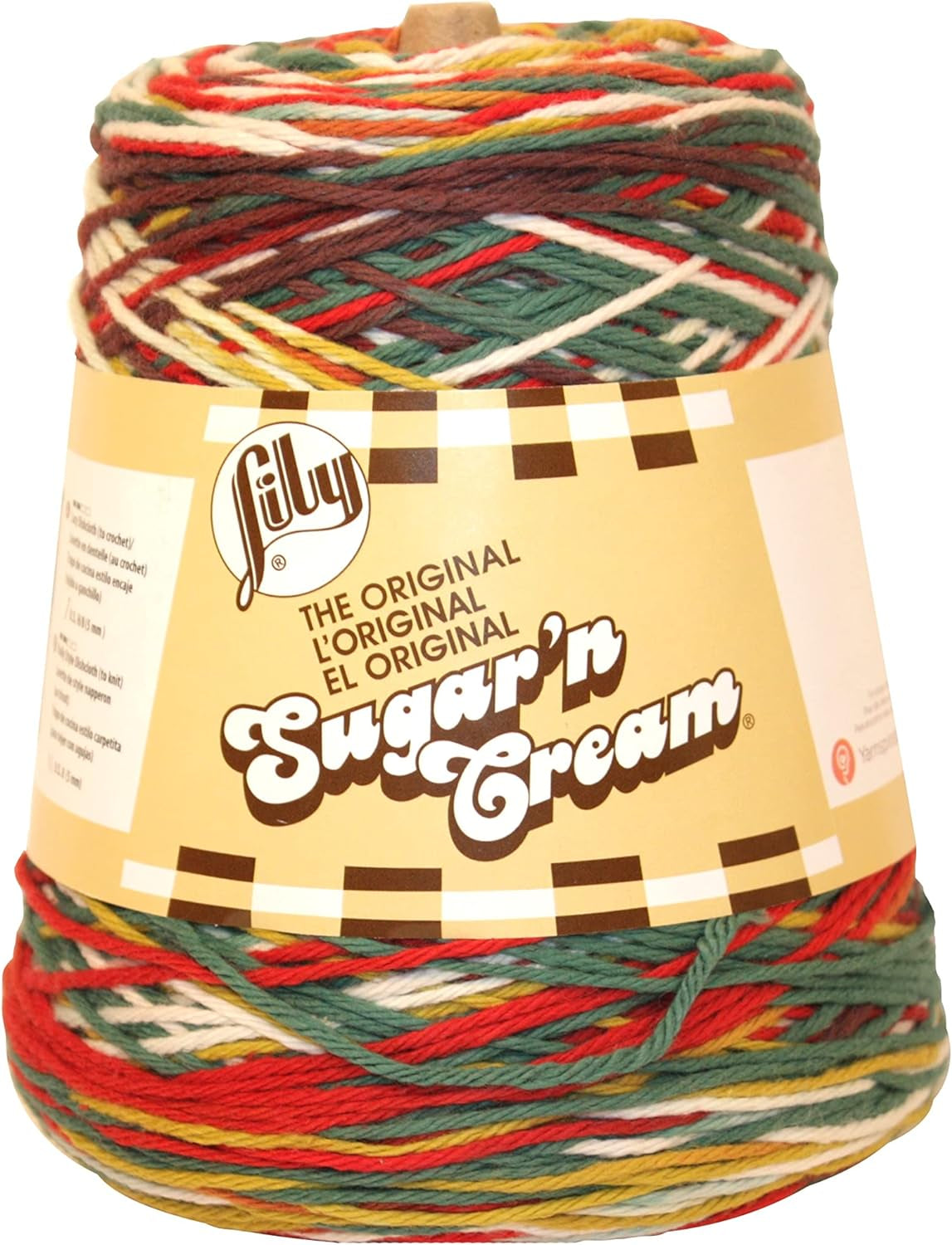 SUGAR N CREAM CONES White Yarn - 1 Pack of 14Oz/400G - Cotton - #4 Medium - 706 Yards - Knitting/Crochet