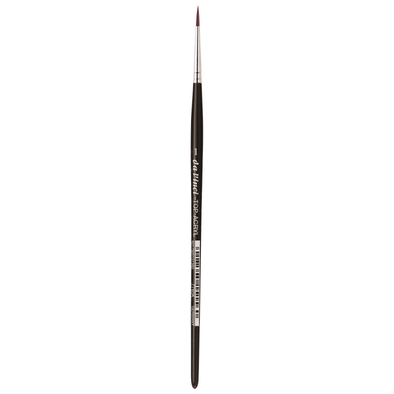 TOP-ACRYL Red-Brown Brush, Synthetic, Acrylic & Oil, Round, Series 7785K, Size 1