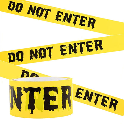 Halloween Caution Tape 1.9Inch X 82Feet Halloween Decorations Caution Tape Halloween Tape Halloween Fright Tape Scary Hazard Warning Tape for Halloween Party Decorations Indoor Outdoor (Do Not Enter)