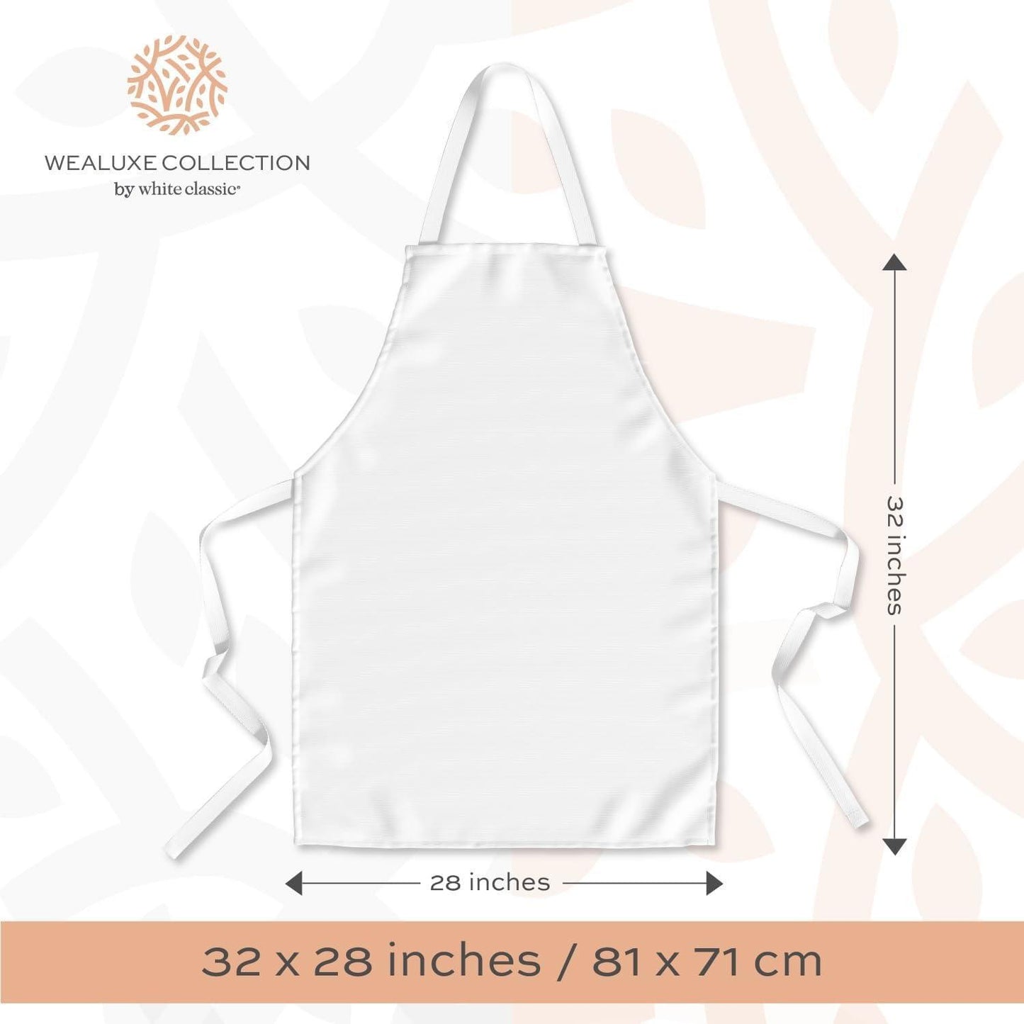 White Classic White Aprons for Adults   Commercial Chef Apron Kitchen Aprons