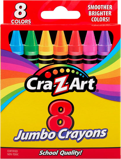 Jumbo Crayons, 8 Assorted Colors, 8/Pack (10203WM48)