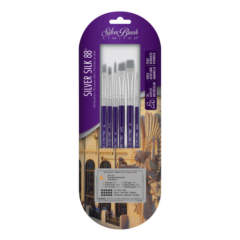 Silver Silk 88 SH 6-Piece Brush Set 104