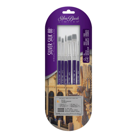 Silver Silk 88 SH 6-Piece Brush Set 104