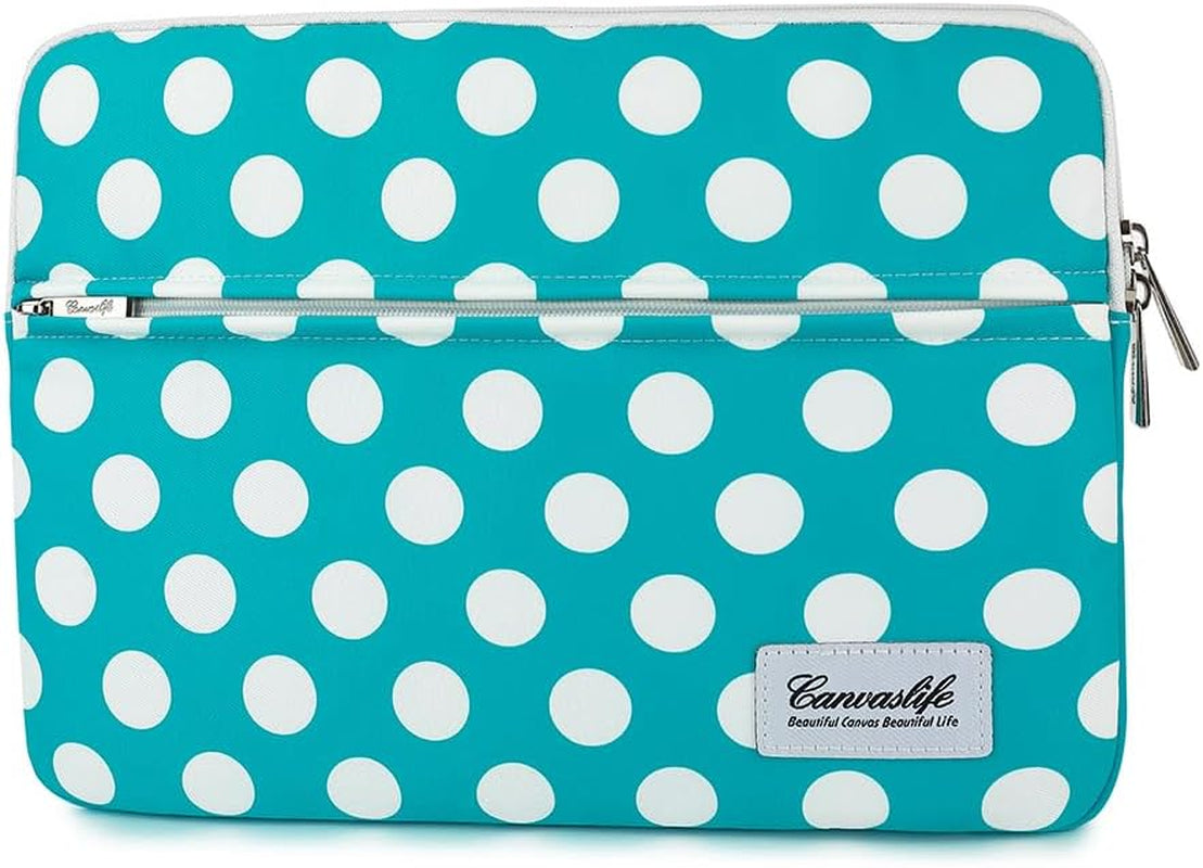 Waterproof Pattern 13-Inch Laptop Sleeve with Pocket 13-Inch 13.3-Inch Laptop 13-Sleeve (Blue Dot)