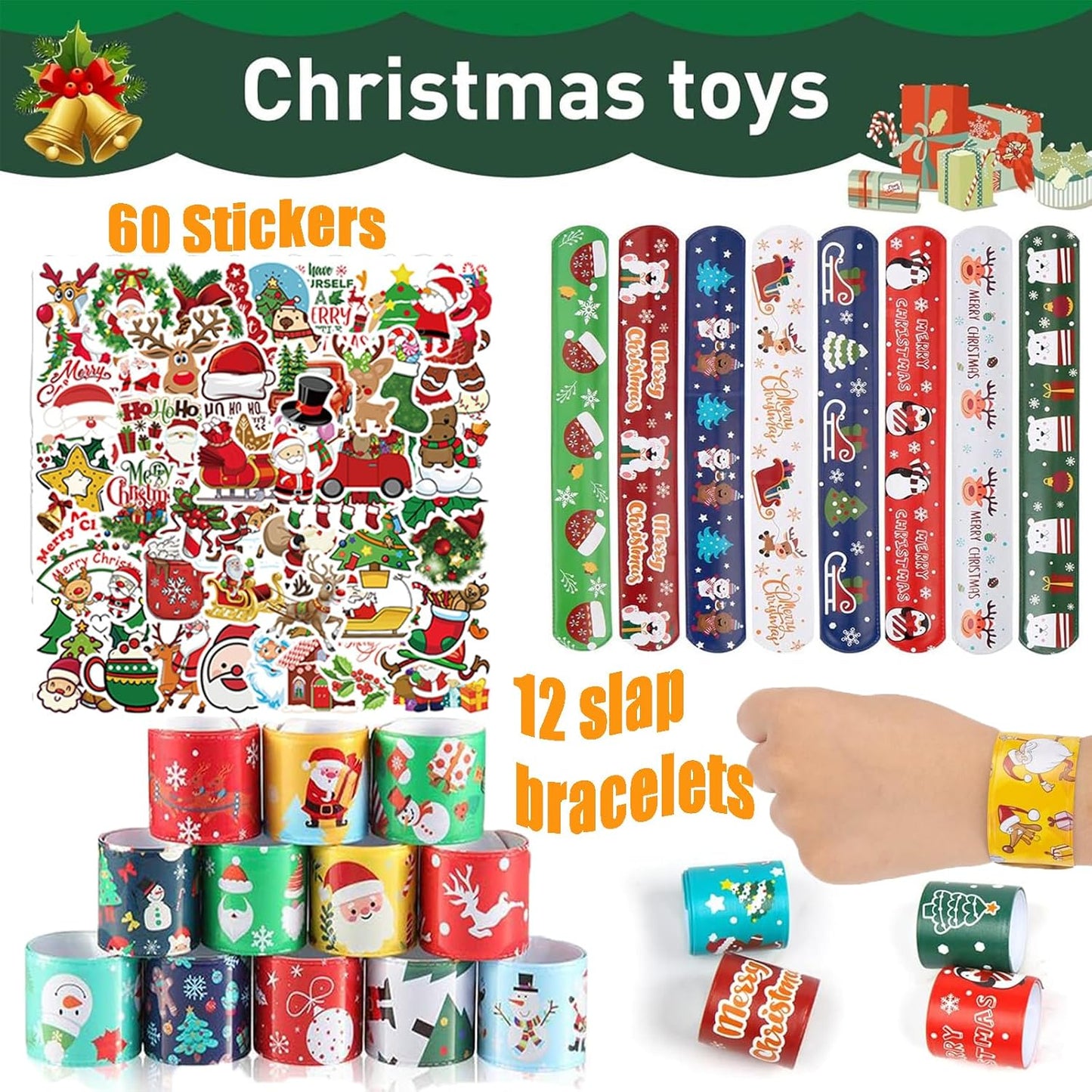 118 Pcs Christmas Party Favors for Kids, Fidget Prizes Treasure Box Toys, Pinata Goodie Bag Filler, Prizes for Kids Classroom, Treasure Chest Carnival Rewards, Stocking Stuffers for Students