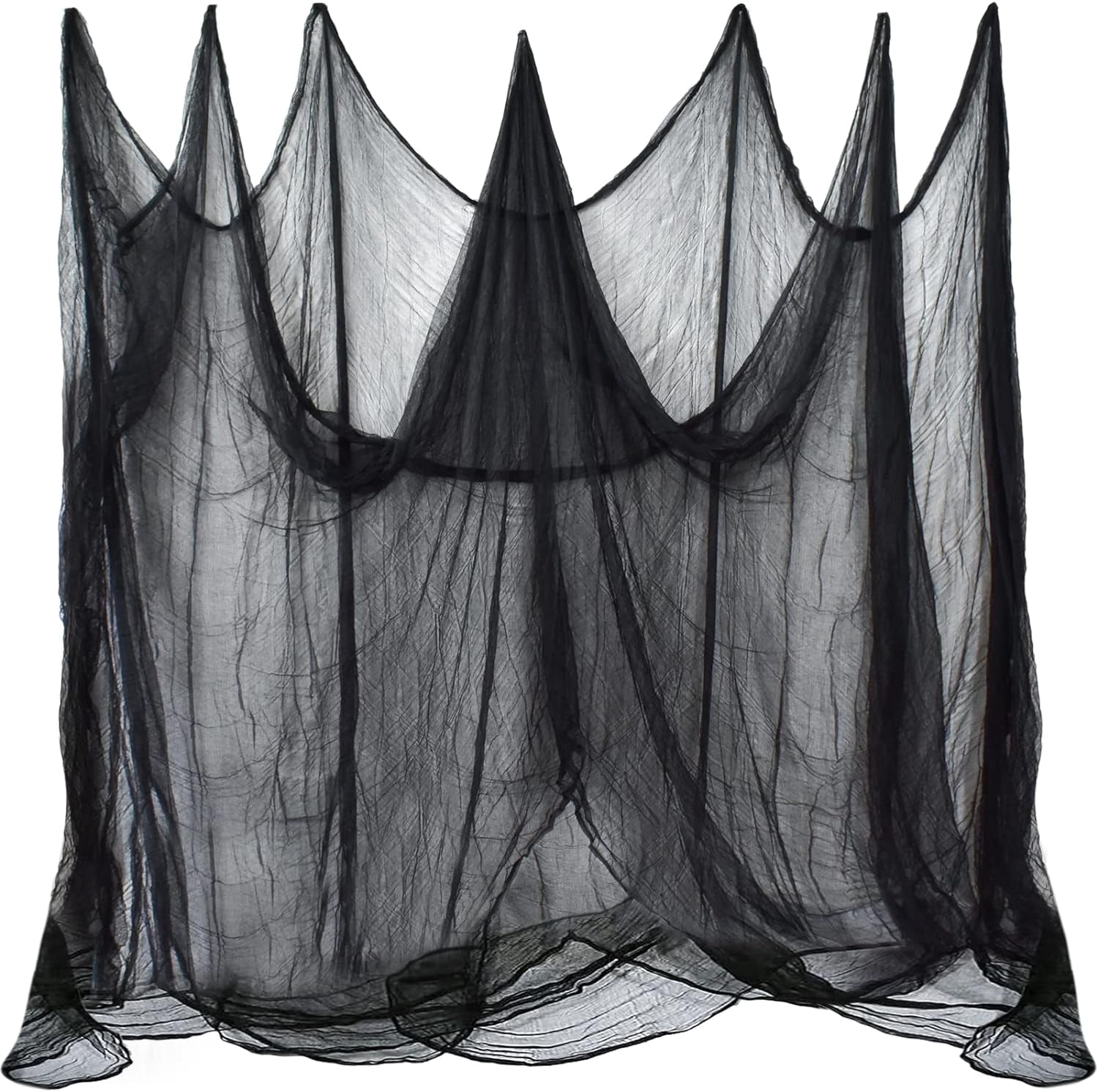 9 Pack Black Halloween Creepy Cloth 30 X 75 Inch Halloween Decoration Spooky Scary Gauze Cloth Black Cheesecloth for Halloween Party Supplies Outdoor Yard Home Wall Doorways