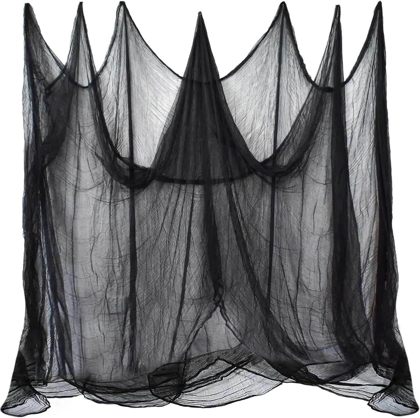 Halloween Black Creepy Cloth 79 X 400In Giant Spooky Cheesecloth Decoration Scary Gauze Cloth for Halloween Party Supplies Haunted Houses Outdoor Yard Home Wall Doorways Decor