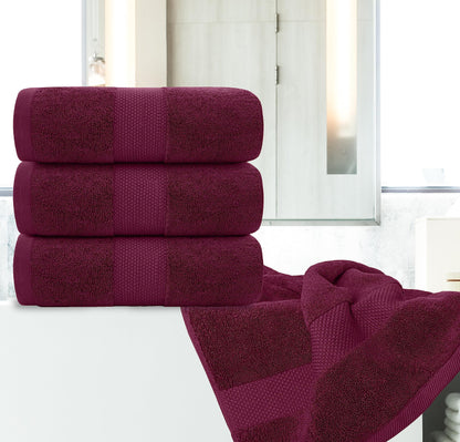 Luxury Bath Towels Set of 4 Large   700 GSM Cotton Ultra Soft Bath Towels 27x54