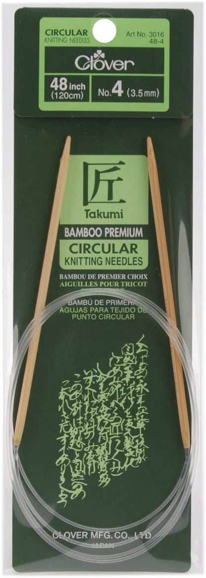 Takumi Bamboo Circular 48-Inch Knitting Needles, Size 10