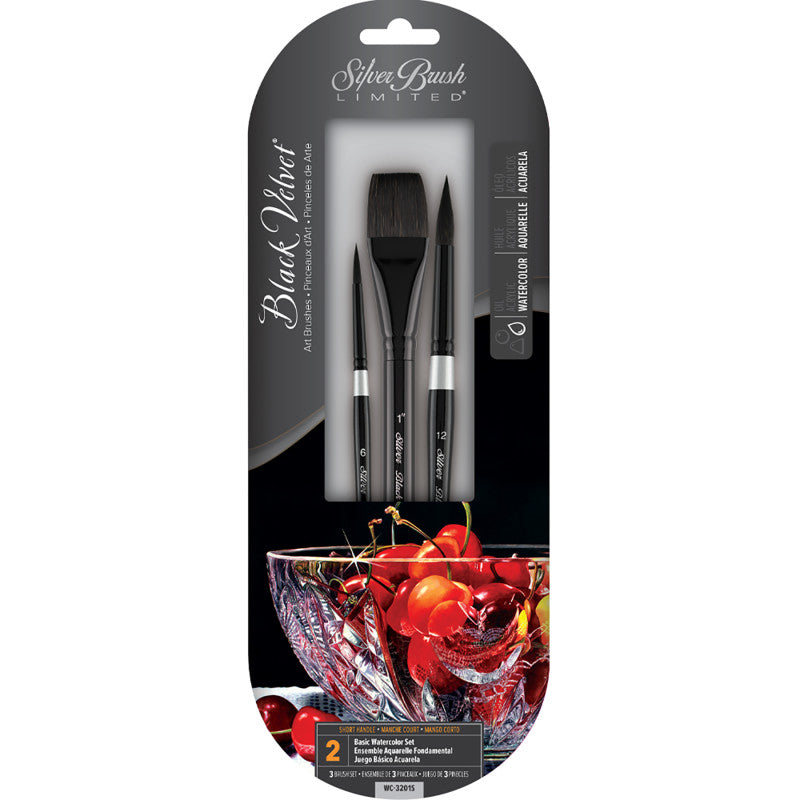 Black Velvet® 3-Piece BEST Basic W/C Brush Set