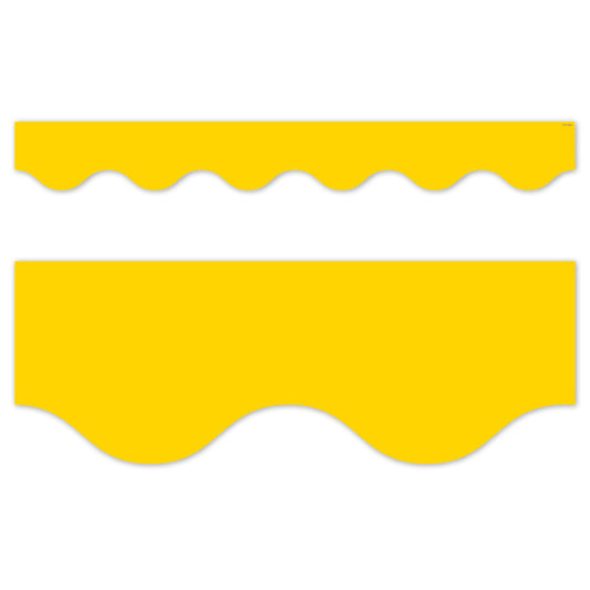 Core Decor Yellow Wavy EZ Border, Bulletin Board Border, 48 Feet