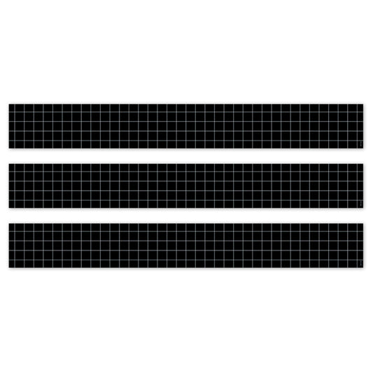 Core Decor Window Pane on Black EZ Border, Bulletin Board Border, 48 Feet Per Pack, 3 Packs