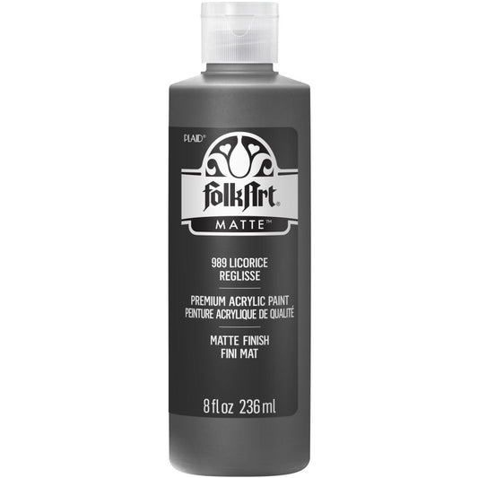 Acrylic Paint Matte, 8oz., Licorice