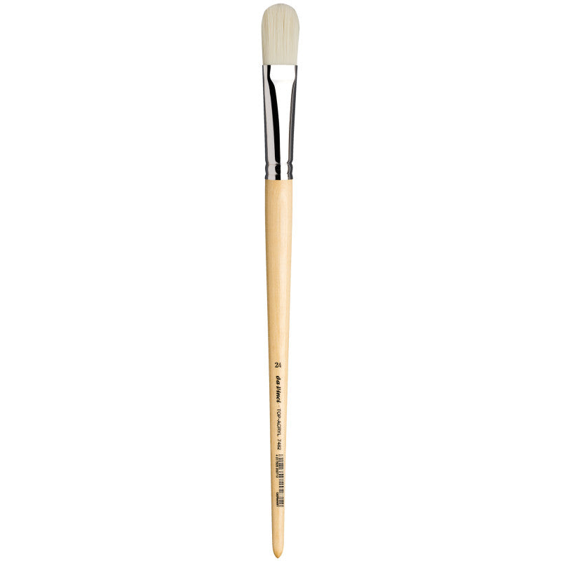 TOP-ACRYL White Brush, Synthetic, Acrylic & Oil, Filbert, Series 7482, Size 24