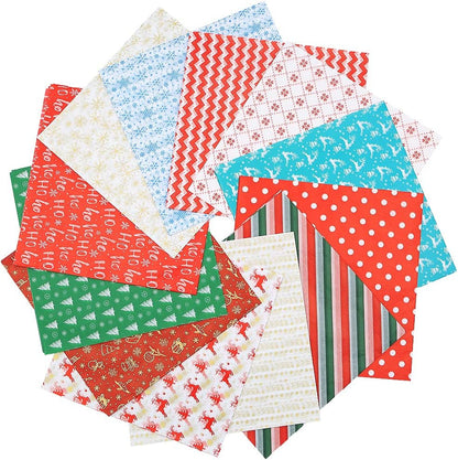 Christmas Tissue Paper for Gift Wrapping Bags, Colored Tissue Paper Christmas, 60 Sheets 20 X 20 Inches per Sheet 12 Designs 5 Sheets Each Design for Gift Wrapping, Xmas Wrapping Bags and Wine Bottles