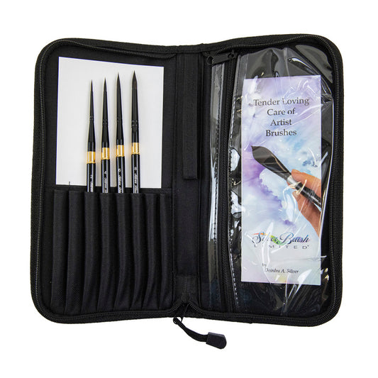 Black Velvet® Voyage™ Plein Air Brush Set w/Case, Brushes