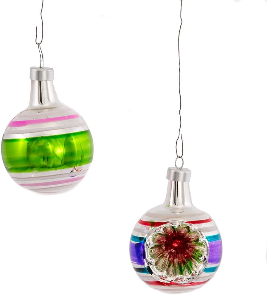 Mini Glass Ornament Set of 24 - Ball and Reflector (YAMGC0284), Christmas