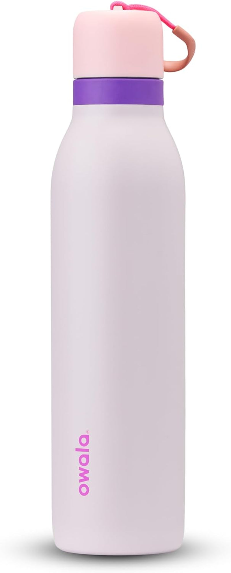 Freesip Twist Insulated Stainless Steel Water Bottle with Straw for Sports and Travel, Bpa-Free, 24-Oz, Pink/Purple (Dreamy Field)