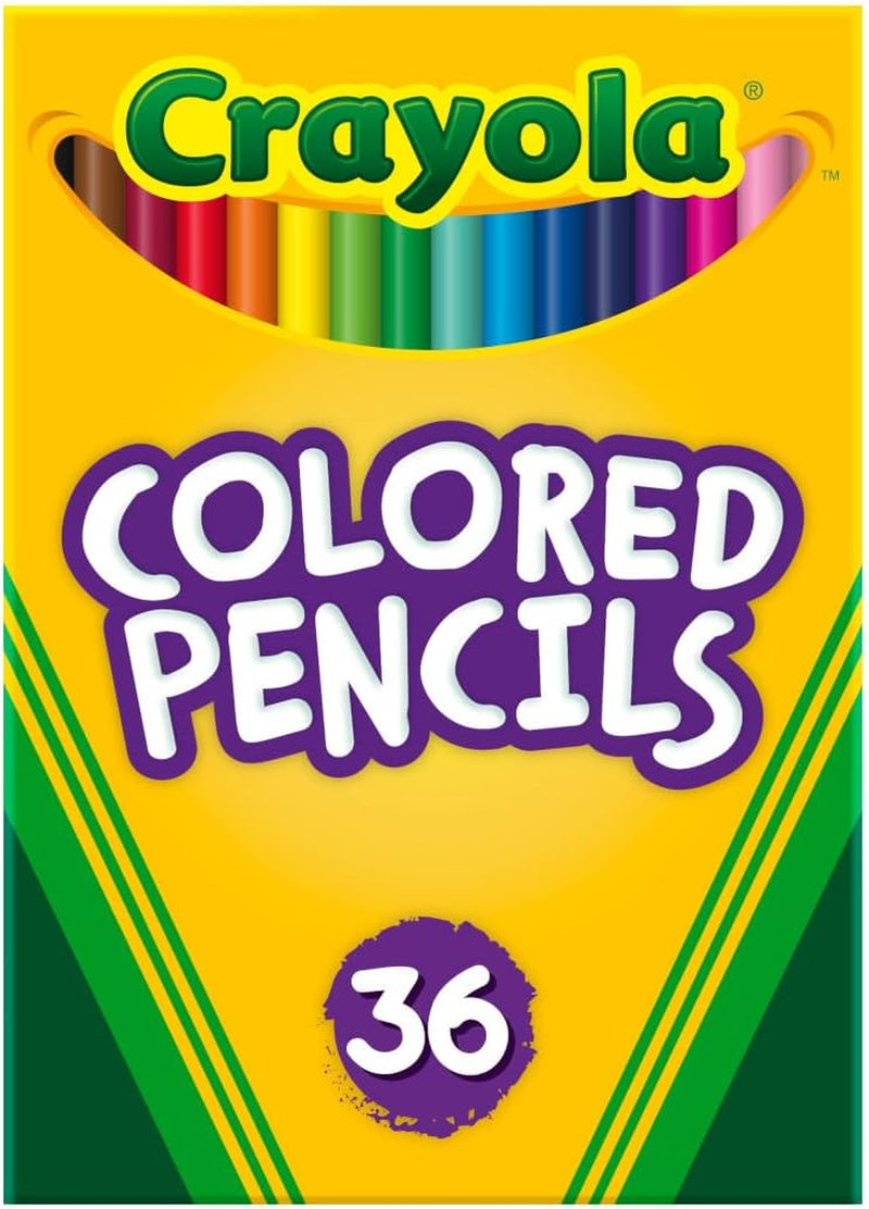 Colored Pencils (36Ct), Kids Pencils Set, Art Supplies, Great for Coloring Books, Classroom Pencils, School Supplies, 3+