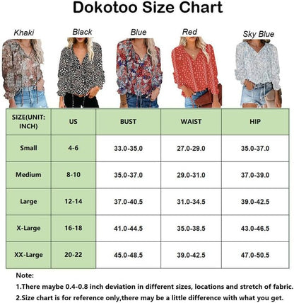 Women'S Casual Boho Floral Printed V Neck Tops Drawstring Short Long Sleeve T Shirt Blouses