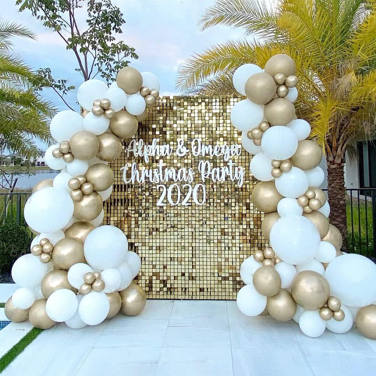 White Balloons Different Sizes 105Pcs 5/10/12/18 Inch for Garland Arch, Party Latex Balloons for Happy New Year Decorations 2024 Birthday Party Wedding Anniversary Baby Shower Party Decoration