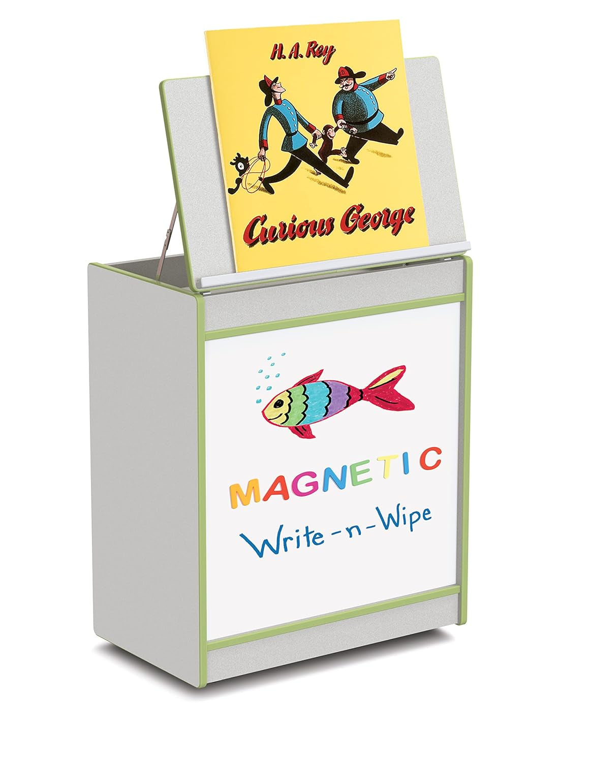 Rainbow Accents 0543JCMG130 Big Book Easel - Magnetic Write-N-Wipe - Key Lime Green