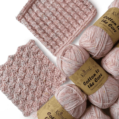 Cotton to the Core Soft Cotton Yarn for Crocheting, 78% Cotton and 22% Acrylic - Soft Baby Yarn for Crocheting - 3 DK Weight Cotton Yarn for Knitting - 6 Skeins, 852Yds/300G (Almond Tan)