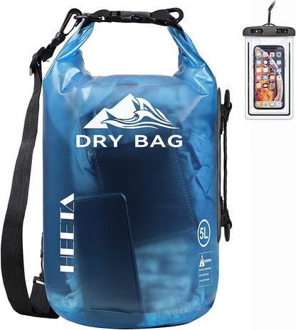 Waterproof Dry Bag for Women Men, 5L/10L/20L/30L/40L Roll Top Lightweight Dry Storage Bag Backpack with Phone Case for Travel, Swimming, Boating, Kayaking, Camping and Beach