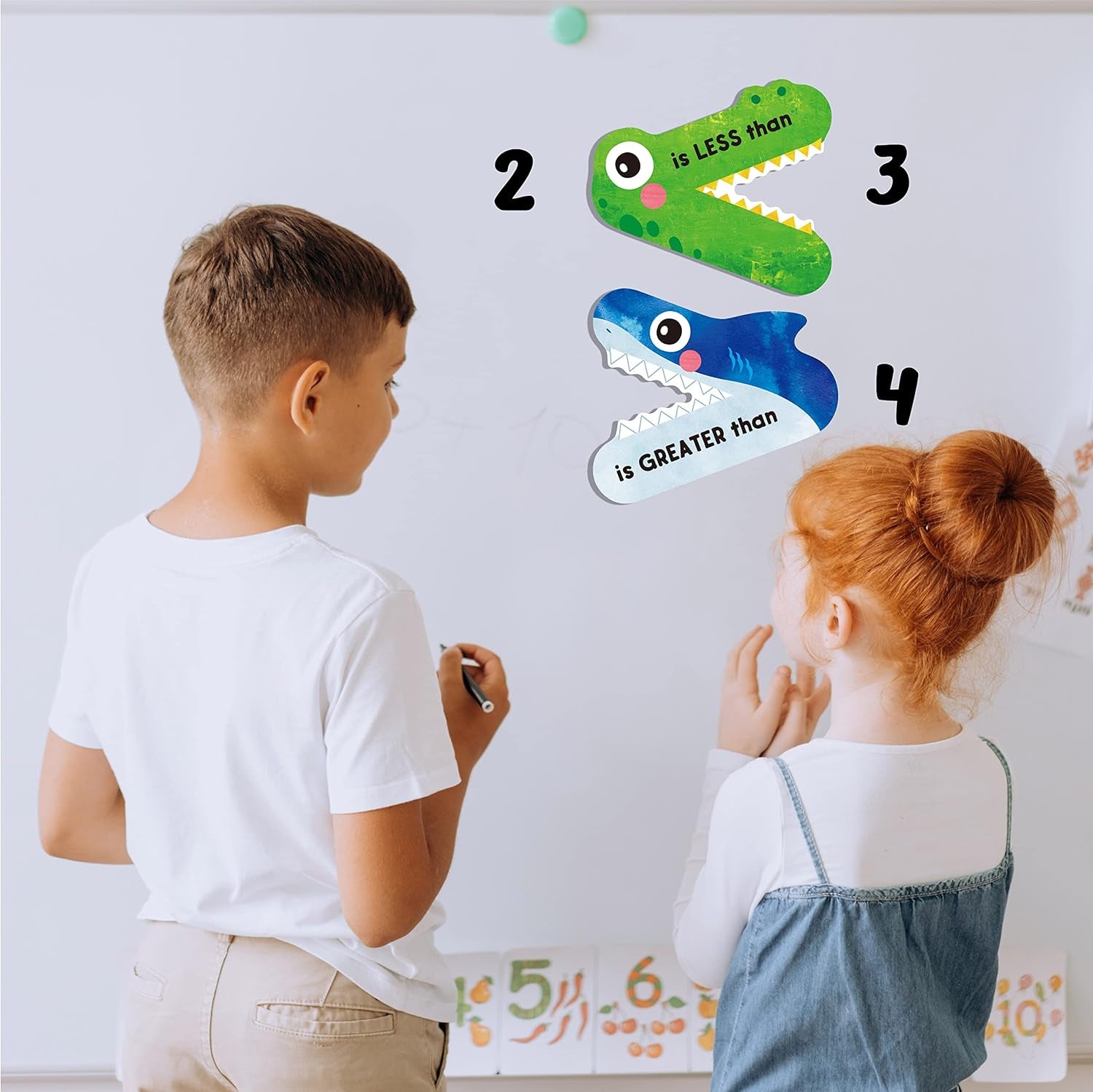 3 Magnetic Math Signs, Math Symbols Greater Than/Less Than/Equal to Math Demonstration Tool Teacher School Classroom Supplies, Numeric Relationship Understanding and Math Problem Solving