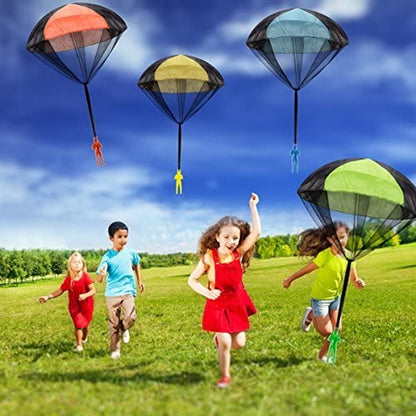Parachute Toy, Tangle Free Throwing Toy Parachute, Outdoor Children'S Flying Toys, No Battery Nor Assembly Required (4 Pieces Set)