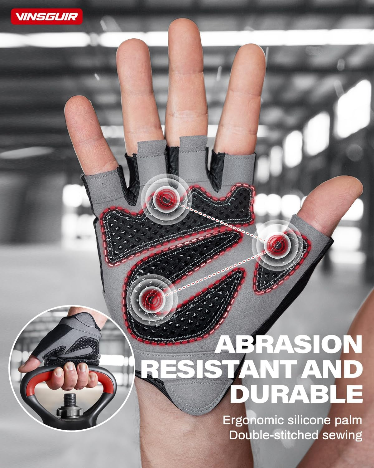 Workout Gloves for Men and Women, Weight Lifting Gloves with Excellent Grip, Lightweight Gym Gloves for Weightlifting, Cycling, Exercise, Training, Pull Ups, Fitness, Climbing and Rowing