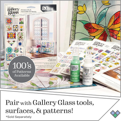 Jewel Tones PROMOGGJL22 Stained Kit, 8 Piece Glass Paint Set for DIY Arts and Crafts, Perfect for Beginners and Artists