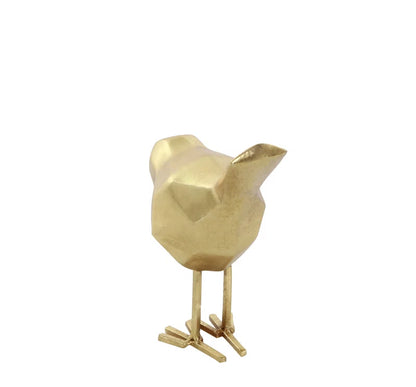 Glam Polystone Faceted Bird 2 Piece Sculpture Set